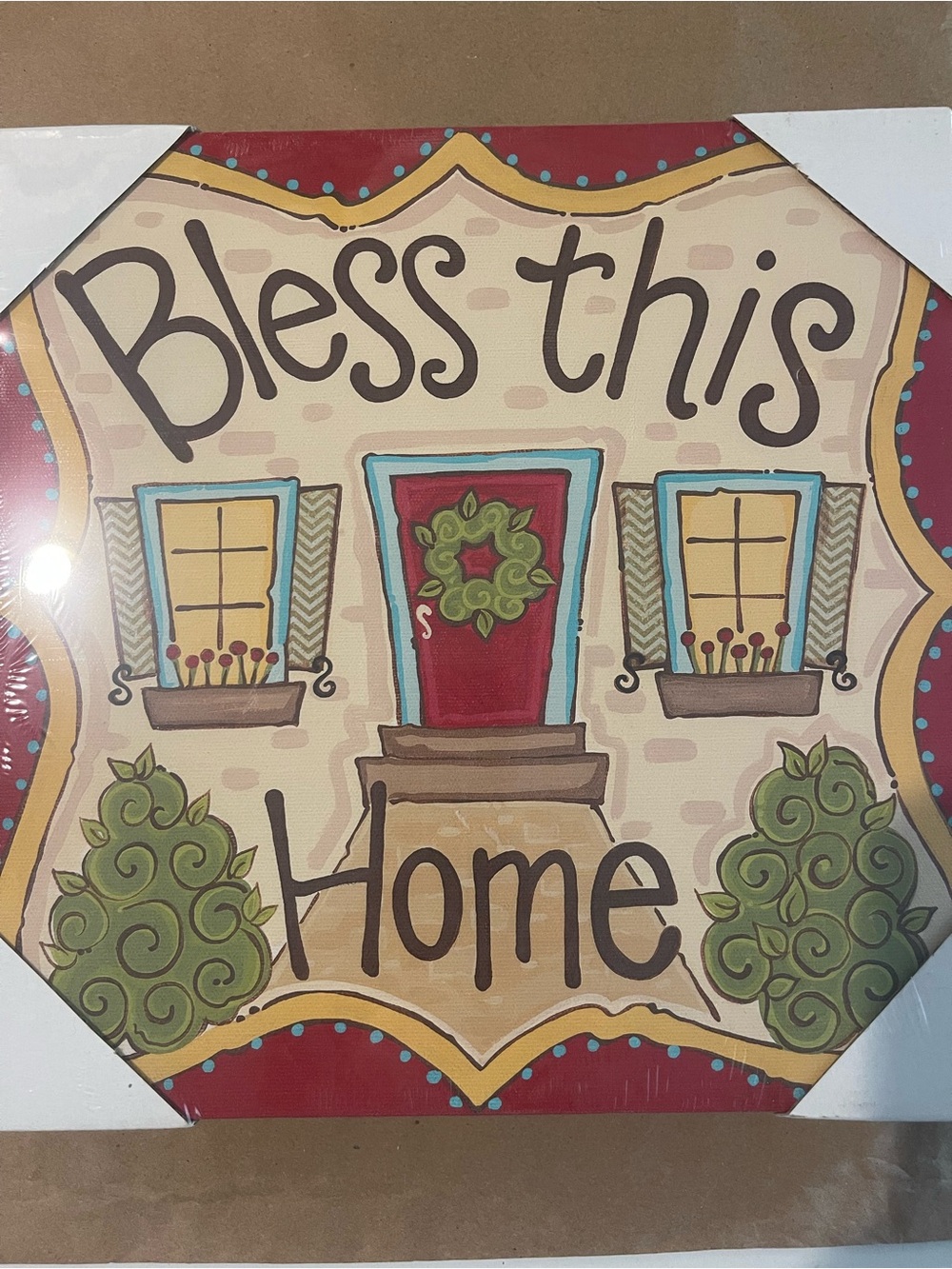 NWT Glory Haus “Bless this Home” 12X12 Art